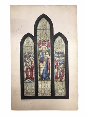 Lot 781 - Staine Glass.- Powell (Charles) Seven designs for church stained glass