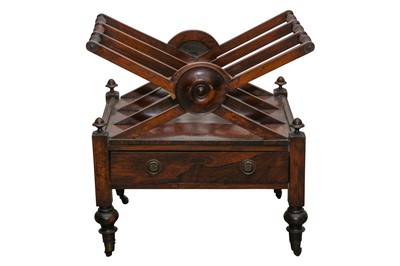 Lot 168 - A GEORGE III THREE DIVISION ROSEWOOD CANTERBURY