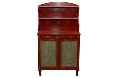 Lot 208 - A REGENCY STYLE CHINOISERIE PINE CHIFFONIER, LATE 19TH CENTURY