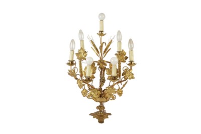 Lot 352 - A FRENCH GILT METAL SEVEN LIGHT CANDELABRA, LATE 19TH CENTURY