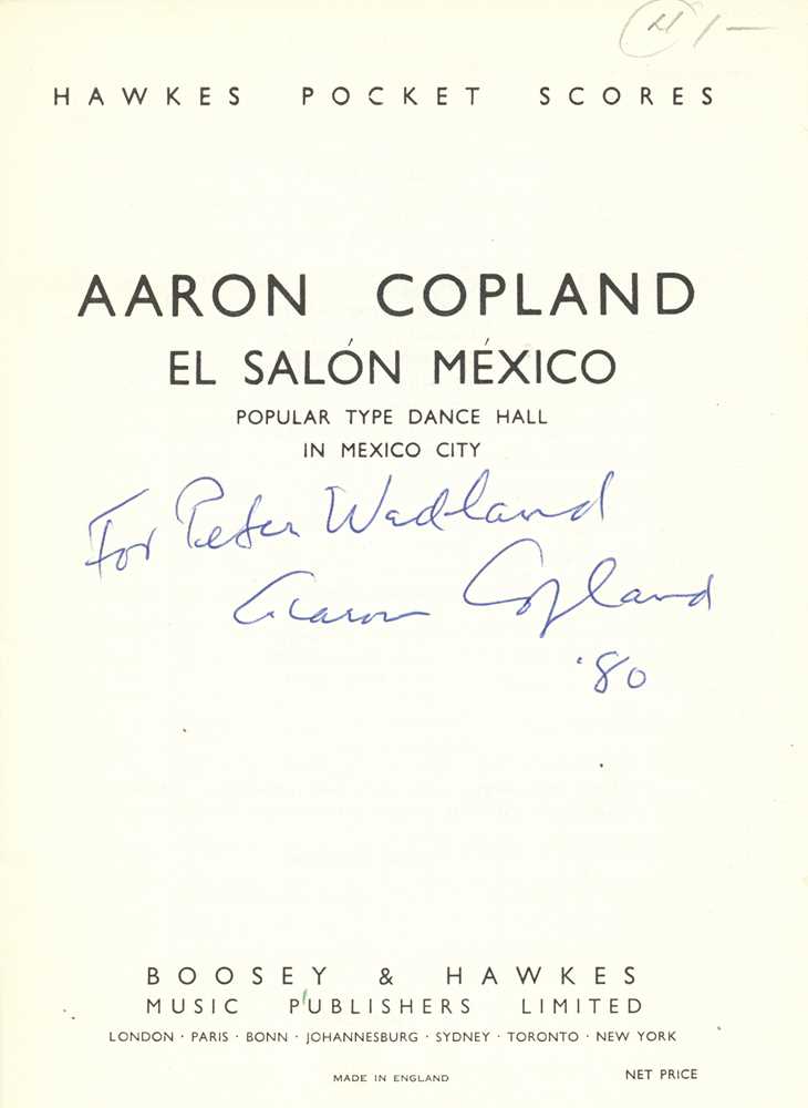 Lot 983 - Copland (Aaron)