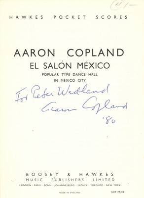 Lot 983 - Copland (Aaron)