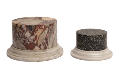 Lot 222 - TWO MARBLE COLUMN BASES OR SOCLES, 19TH CENTURY