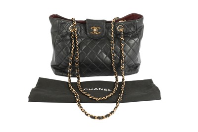 Lot 308 - Chanel Black Quilted Shoulder Bag