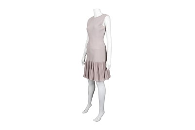 Lot 97 - Alaia Pale Grey Ribbed Knit Dress - Size 44