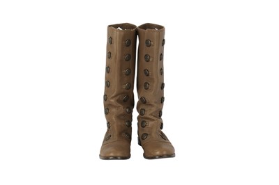 Lot 149 - Dolce & Gabbana Khaki Military Boot - Size 39.5