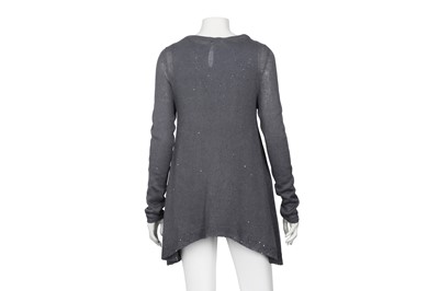 Lot 93 - Brunello Cucinelli Steel Grey Sequin Knit Jumper - Size M