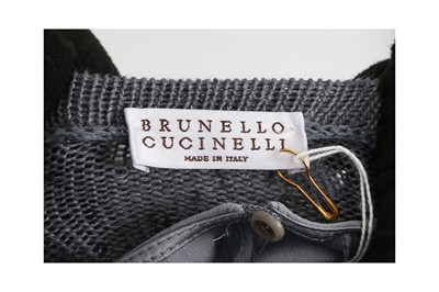 Lot 93 - Brunello Cucinelli Steel Grey Sequin Knit Jumper - Size M