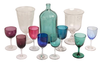 Lot 383 - A CLEAR GLASS CELERY JAR, LATE 19TH CENTURY