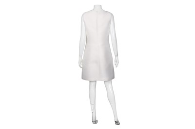 Lot 48 - Prada Ivory Flower Applique Shift Dress - Size 42