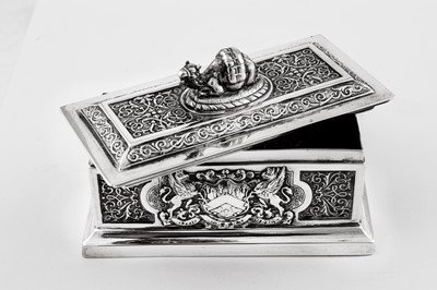 Lot 63 - A Victorian sterling silver commemorative box, London 1897 by John Marshall Spink (Spink & Son)