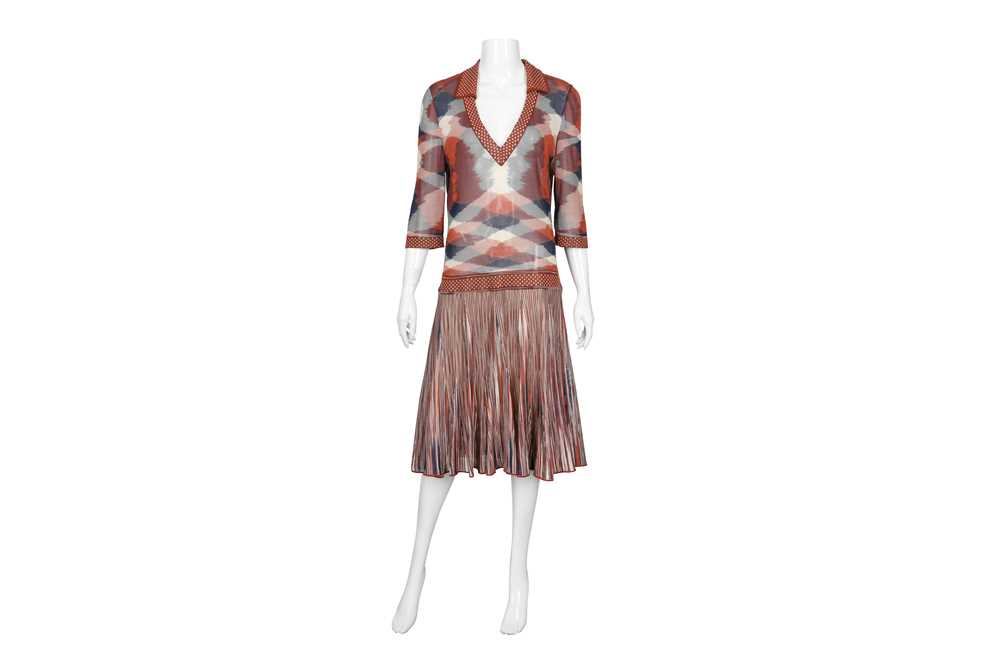 Lot 207 - Missoni Multi Knit Flared Dress - Size 46 Lot 207 - Missoni Multi Knit Flared Dress - Size 46