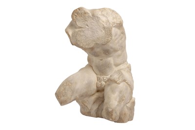 Lot 220 - PURE WHITE LINES, AFTER THE ANTIQUE, EVAN, A CLASSICAL SCULPTURE OF THE BELVEDERE TORSO