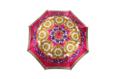 Lot 3 - Gianni Versace Pink Brocade Print Umbrella