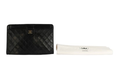 Lot 310 - Chanel Black Quilted Leather Pochette