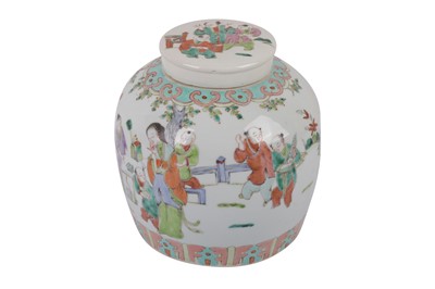 Lot 628 - A CHINESE PORCELAIN GINGER JAR AND COVER, 19TH CENTURY