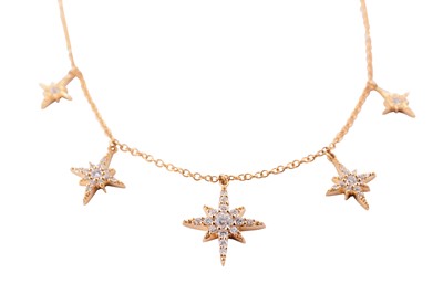 Lot 167 - A diamond star necklace