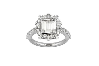 Lot 38 - A diamond dress ring