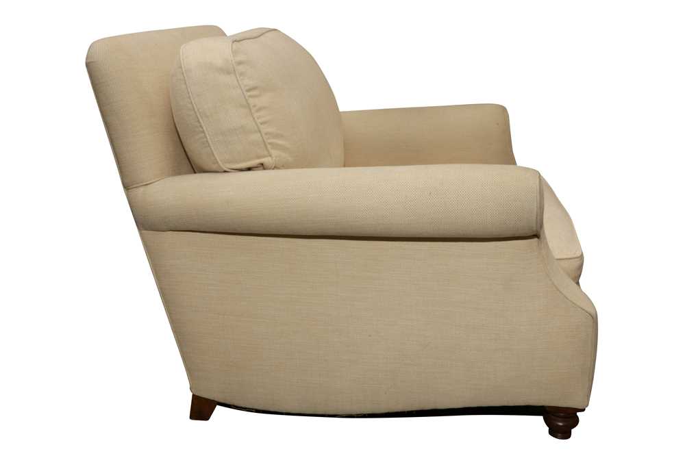 Lot 211 A SOFAS CREAM UPHOLSTERED ARMCHAIR