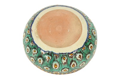 Lot 642 - A SMALL POLYCHROME-PAINTED CHEMLA POTTERY BOWL