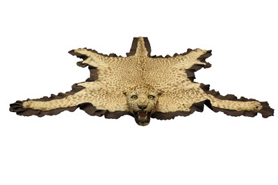 Lot 228 - TAXIDERMY: AN INDIAN LEOPARD SKIN ( PANTHERA PARDUS PARDUS), BY TOCHER & TOCHER,  EARLY 20TH CENTURY