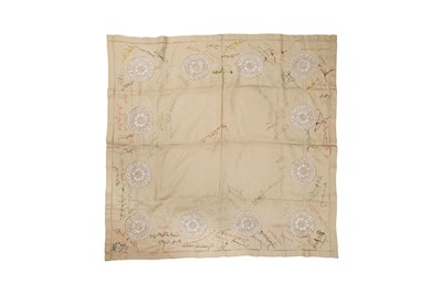 Lot 274A - EARLY 20TH CENTURY TABLECLOTH WITH EMBROIDERED SIGNATURES