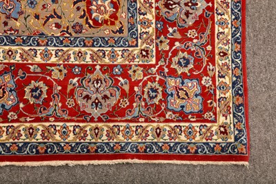 Lot 94 - AN EXTREMELY FINE PART SILK ISFAHAN RUG