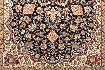 Lot 95 - AN EXTREMELY FINE PART SILK NAIN RUG, CENTRAL PERSIA