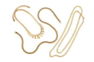 Lot 21 - A COLLECTION OF GOLD NECKLACES