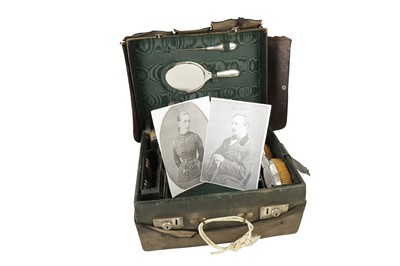 Lot 40 - A VICTORIAN TRAVELLING VANITY CASE