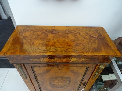 Lot 156 - A PAIR OF INLAID BURR WALNUT PIER CABINETS