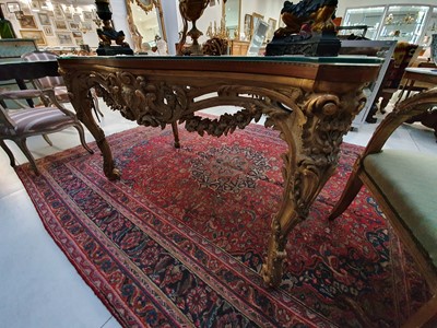 Lot 134 - A GILTWOOD CONSOLE TABLE, LATE 19TH CENTURY