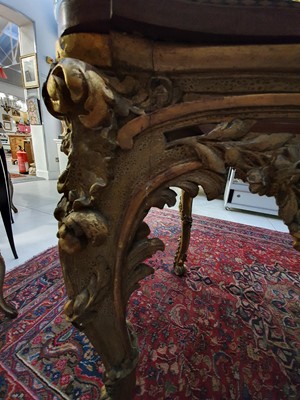 Lot 134 - A GILTWOOD CONSOLE TABLE, LATE 19TH CENTURY