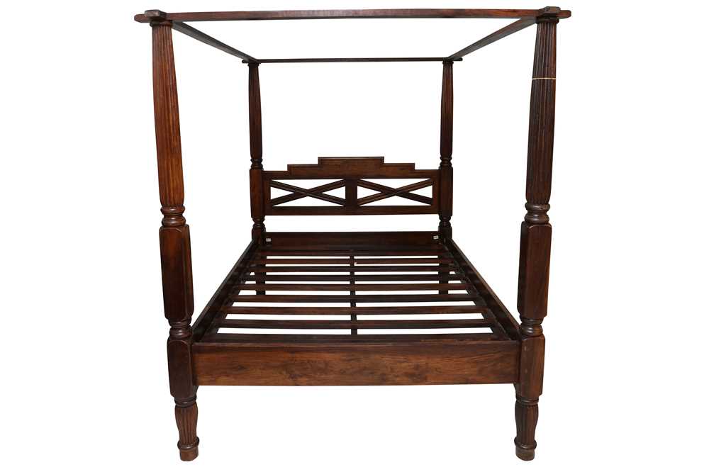 Lot 587 - A CONTEMPORARY MAHOGANY FOUR POSTER BED