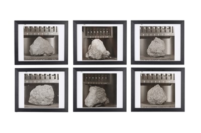 Lot 322 - A SET OF SIX VINTAGE PRINTS OF MOON ROCKS COLLECTED BY THE ASTRONAUTS OF APOLLO 12 CIRCA 1969