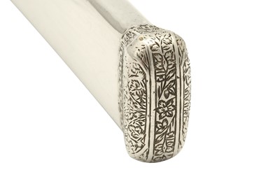 Lot 608 - AN OTTOMAN SILVER SCRIBE PEN BOX (DIVIT) WITH THE TUGHRA OF MAHMUD II (R. 1808 - 1839)
