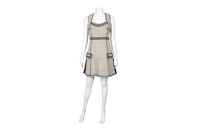 Lot 352 - Louis Vuitton Cream Tweed A Line Dress - Size 38