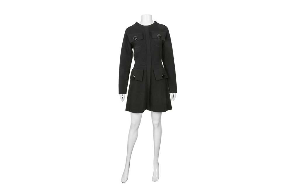 Lot 415 - Louis Vuitton Black Wool A Line Dress - Size M