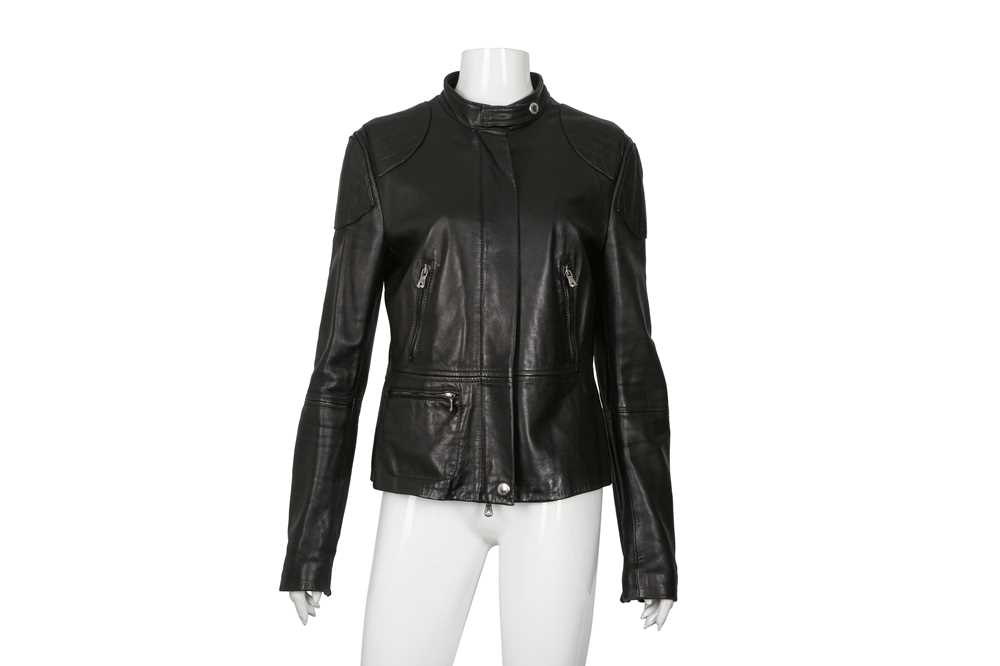 Dolce & Gabbana Black Leather Biker Jacket | Barnebys