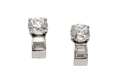 Lot 55 - A pair of diamond earrings
