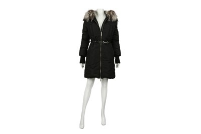 Lot 483 - Christian Dior Black Fur Trim Puffer Coat - Size 42