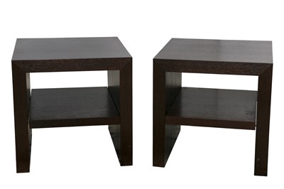 Lot 488 - A PAIR OF WENGE LAMP/BEDSIDE TABLES, CONTEMPORARY