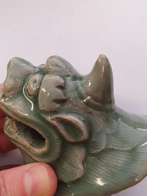 Lot 331 - A CHINESE LONGQUAN CELADON 'LUDUAN' INCENSE BURNER AND COVER.