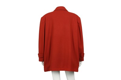 Lot 47 - Hermes Brick Red Wool Short Jacket - Size 44