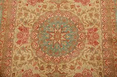 Lot 16 - AN EXTREMELY FINE SIGNED SILK QUM RUG, CENTRAL PERSIA