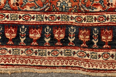 Lot 91 - A NEAR PAIR OF ANTIQUE TABRIZ RUGS, NORTH-WEST PERSIA