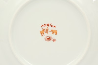 Lot 169 - Two Hermes Orange  'Africa' Dessert Plates