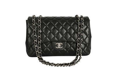 Lot 612 - Chanel Black Jumbo Single Flap Bag