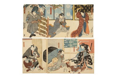 Lot 538 - JAPANESE WOODBLOCK PRINTS BY KUNISADA (1786-1865).