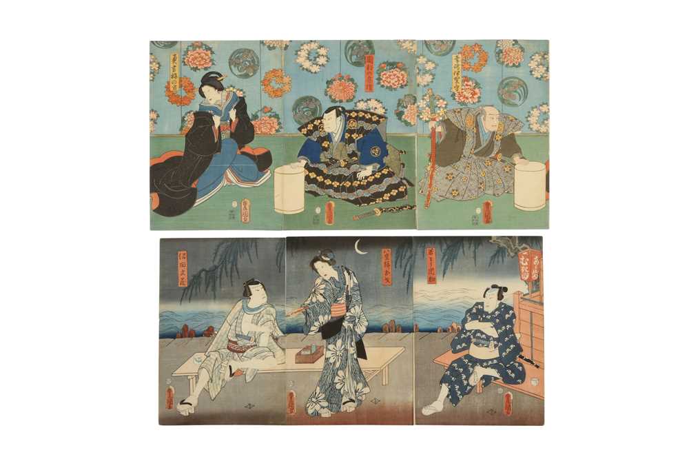 Lot 539 - JAPANESE WOODBLOCK PRINTS BY KUNISADA (1786-1865).